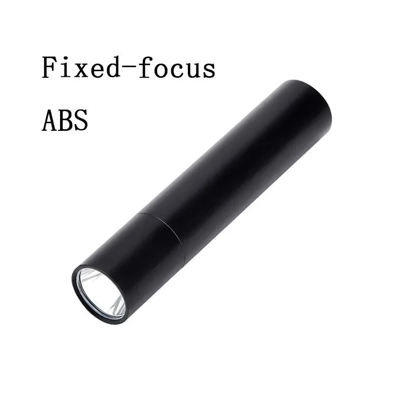 Mini Portable LED Flashlight USB Rechargeable Small Pocket Light Built In Battery Fixed Focus Zoomable Camping Searching Lantern